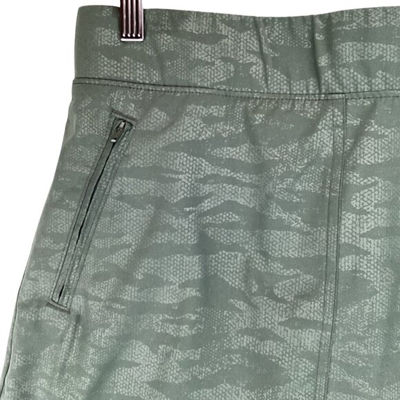 Orvis Skort Size XS Xsmall Camo Embossed Pull-On Travel Skirt Print Skirt Olive - Picture 5 of 10